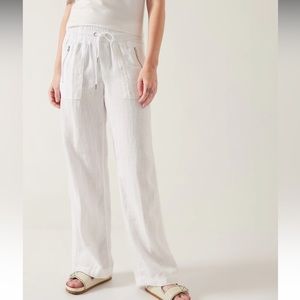 NWT Athleta Cabo Linen Wide Leg Pant 12